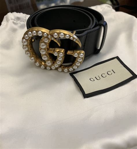 women's gucci pearl belt|gucci pearl belt small.